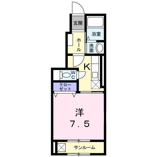 ＩＲいしかわ鉄道 野々市駅(ＩＲ) 徒歩27分 2階建 築16年(1K/1階)の間取り写真