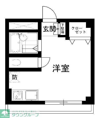 メゾン・ド・ヴィレ鷺沼(ワンルーム/4階)の間取り写真