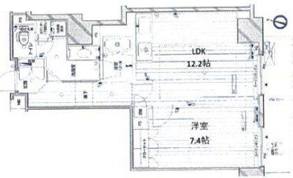 フィールA渋谷(1LDK/6階)の間取り写真