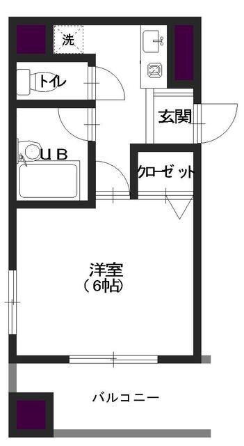 クアトロエスペランサ(1K/2階)の間取り写真