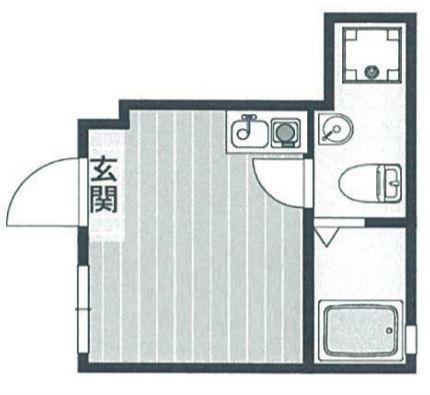 アヴニール上北沢(ワンルーム/1階)の間取り写真