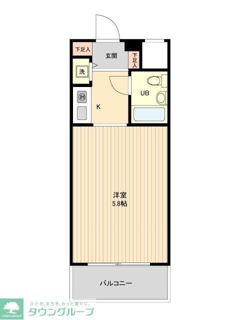 ジョイフル池袋要町(1K/2階)の間取り写真