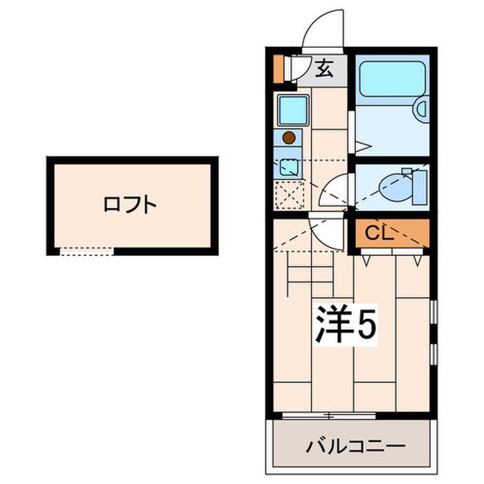 エーデル横濱山手(1K/2階)の間取り写真