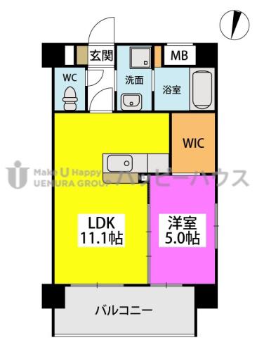 MOLTO FELICE(1LDK/4階)の間取り写真