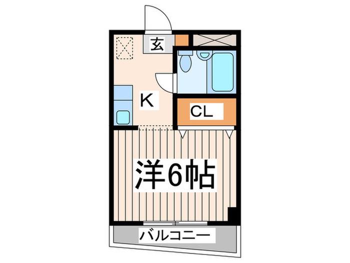 サンクレスト(1K/1階)の間取り写真