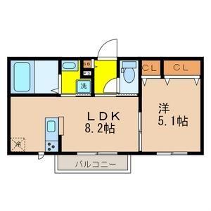 LE SOLEAL(1LDK/1階)の間取り写真