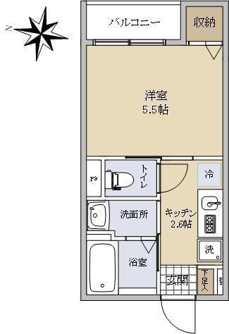 パークサイド豊島園(1K/1階)の間取り写真