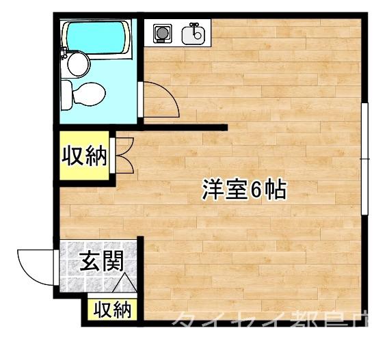 西岡第2ビル(ワンルーム/2階)の間取り写真