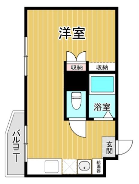 ベンベデール II(ワンルーム/3階)の間取り写真