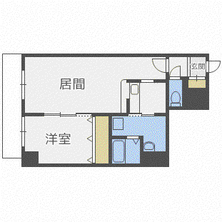 エステラ東札幌(1LDK/5階)の間取り写真