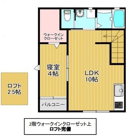 グランツ小前田(1LDK/2階)の間取り写真