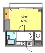 第56シンエイビル(1K/2階)の間取り写真
