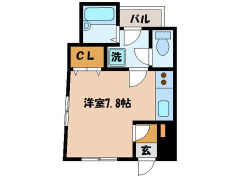 モンパルト万屋(ワンルーム/7階)の間取り写真