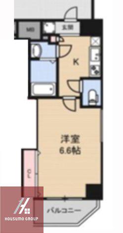 ラグゼ都島北I(1K/8階)の間取り写真