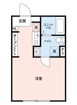 マイナビSTAY王子神谷リバーサイド(ワンルーム/4階)の間取り写真