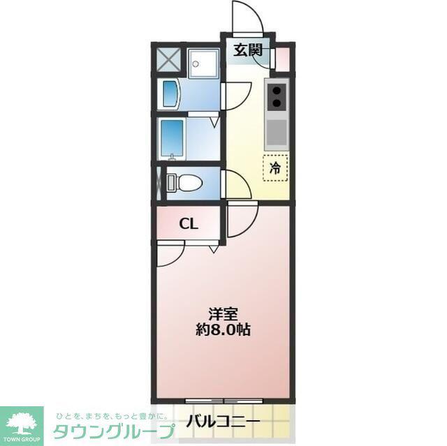 東武東上線 成増駅 徒歩13分 4階建 築14年(1K/4階)の間取り写真