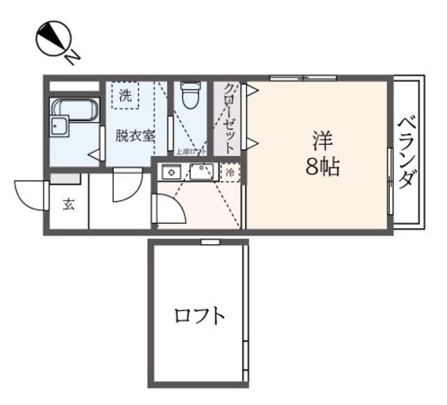 横浜野毛山フラット(ワンルーム/2階)の間取り写真
