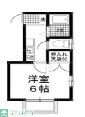 みゆき荘(1K/2階)の間取り写真