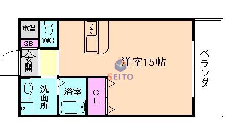 グレイスかけ橋(ワンルーム/4階)の間取り写真