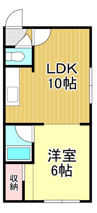 キムラハイム6(1LDK/1階)の間取り写真