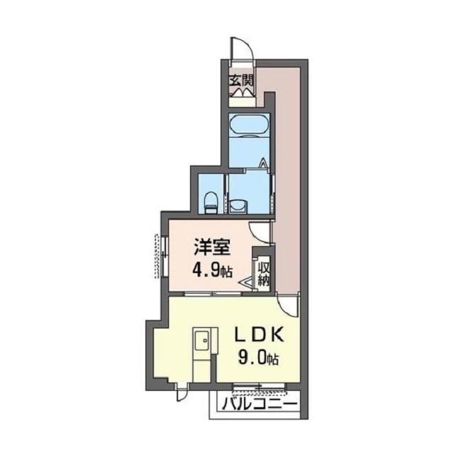 アヴェニールM(1LDK/1階)の間取り写真