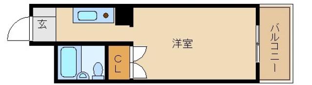 WAVE HOUSE(ワンルーム/4階)の間取り写真