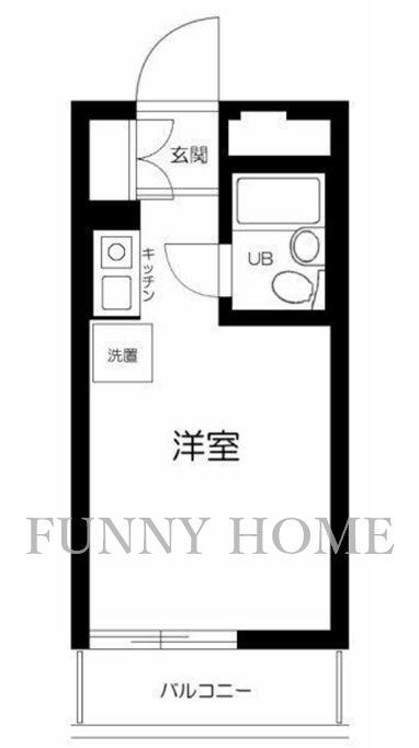 ハイシティ三軒茶屋第一(ワンルーム/1階)の間取り写真