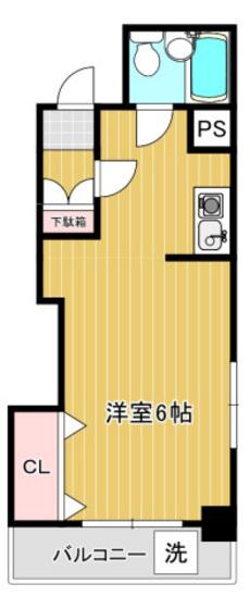 コーポ駅前ビル(ワンルーム/7階)の間取り写真