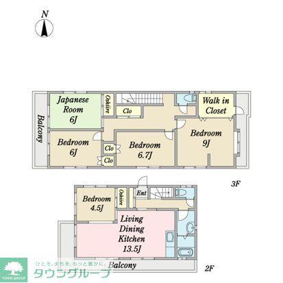 SNJ洋光台(5LDK/2階)の間取り写真