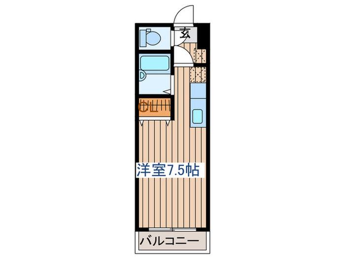 アイショウプラザ旭ヶ丘I(ワンルーム/2階)の間取り写真