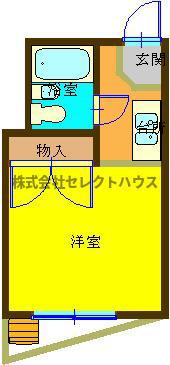 第2中里ビル(1K/3階)の間取り写真