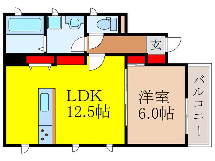 池田市満寿美町計画(1LDK/3階)の間取り写真