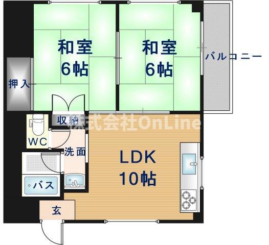 スタンヒル久宝園(2LDK/1階)の間取り写真
