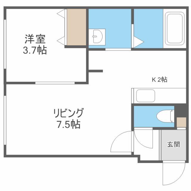 VILLAGE SOEN ビレッジソウエン(1LDK/3階)の間取り写真