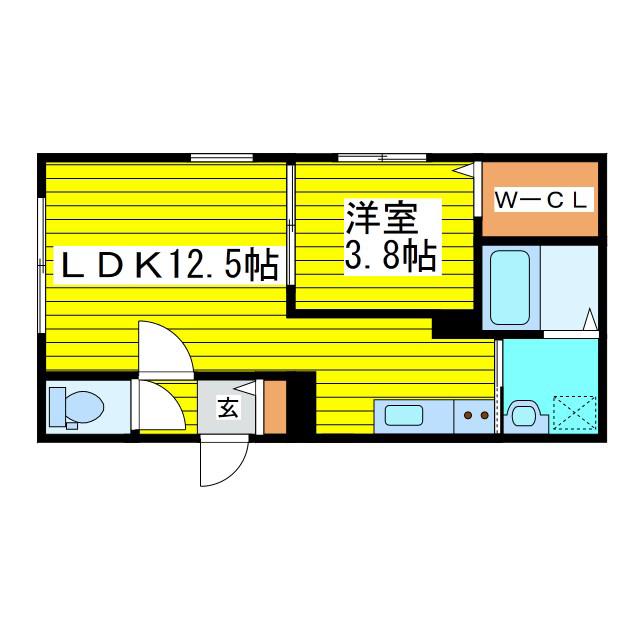 MIES(1LDK/4階)の間取り写真