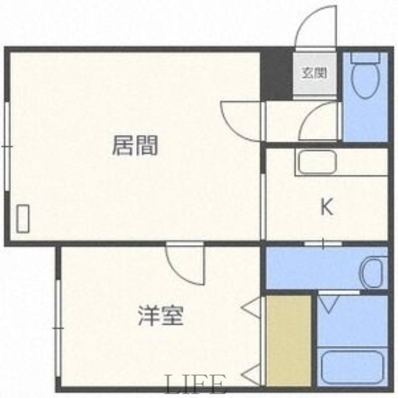 パレットコートI(1LDK/2階)の間取り写真