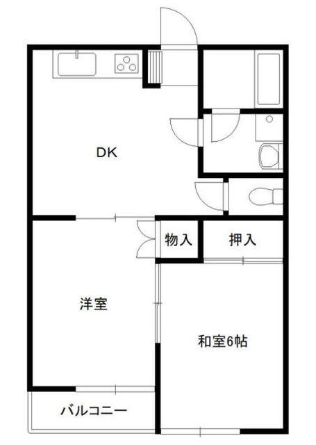 KTD・錦町(2DK/4階)の間取り写真
