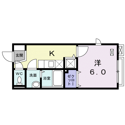 レスポワール大森山王(1K/2階)の間取り写真