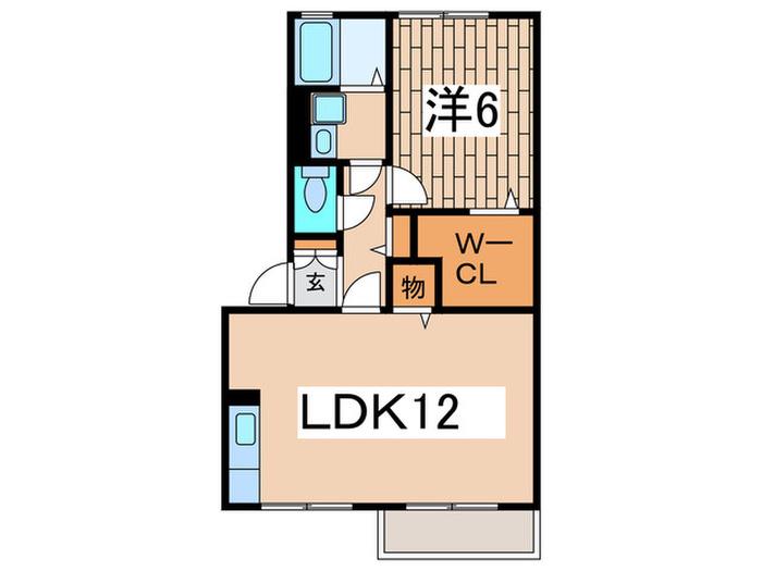 サニーハウス(1LDK/1階)の間取り写真