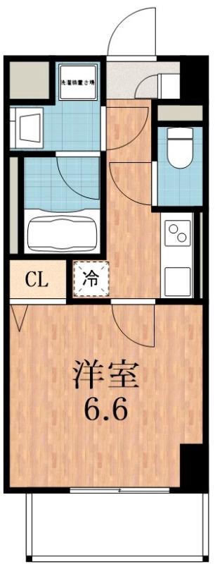 天王寺ルート25(1K/5階)の間取り写真