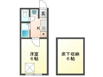パル上小出 C(1K/1階)の間取り写真