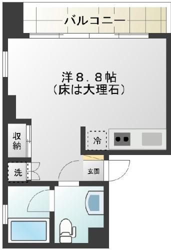 NEXT旗の台(ワンルーム/7階)の間取り写真