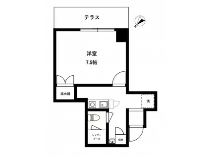 ベトンハウス(1K/1階)の間取り写真