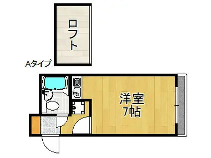 メル・ナチュレ小垣内(1K/2階)の間取り写真