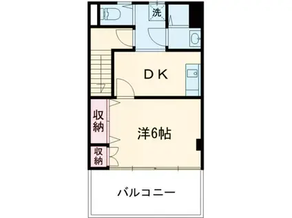 栄町ビル(1K/4階)の間取り写真