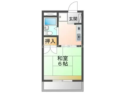 プチメゾン井原(1K/1階)の間取り写真