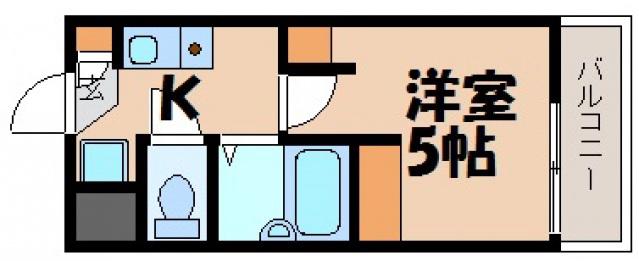 山根ビル柳が丘(1K/3階)の間取り写真