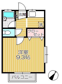 藤コーポB(1K/1階)の間取り写真