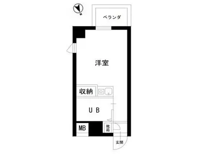 仲町台フェニックスコート(ワンルーム/5階)の間取り写真
