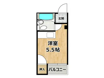 シャトルタイヨー(ワンルーム/5階)の間取り写真